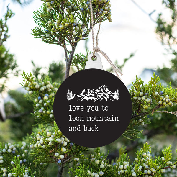 Love You To The Mountains And Back Personalized Bulb Ornament