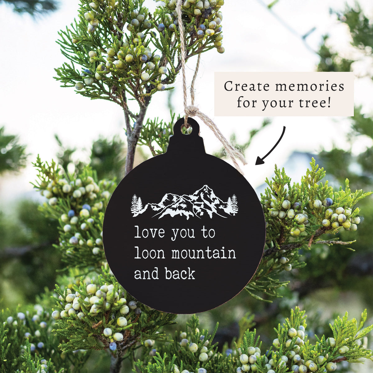 Love You To Mountains Personalized Ornament