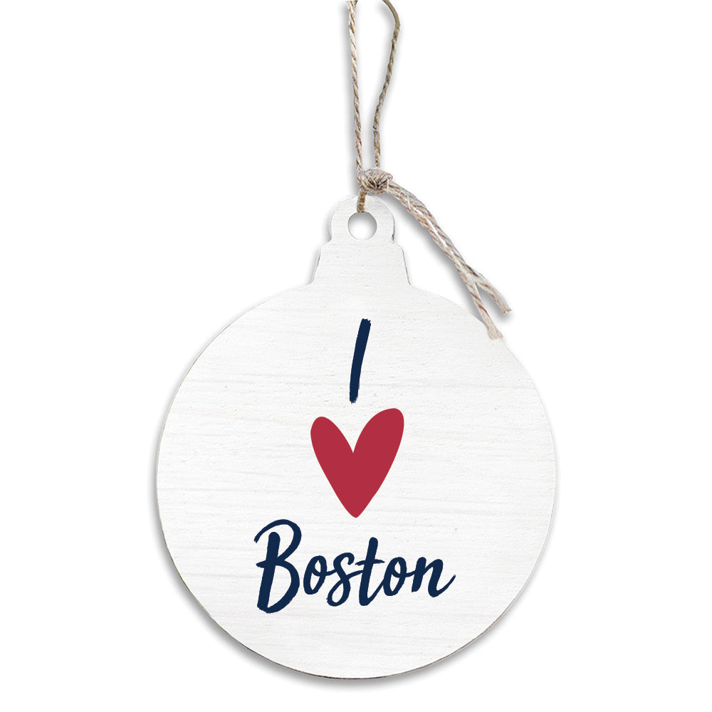 I Heart Personalized Bulb Ornament
