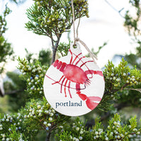 Lobster Watercolor Personalized Ornament