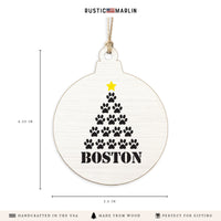 Paws Tree Personalized Ornament