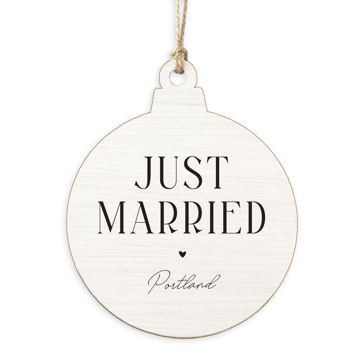 Just Married Personalized Ornament