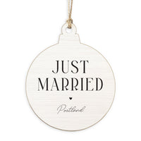 Just Married Personalized Ornament