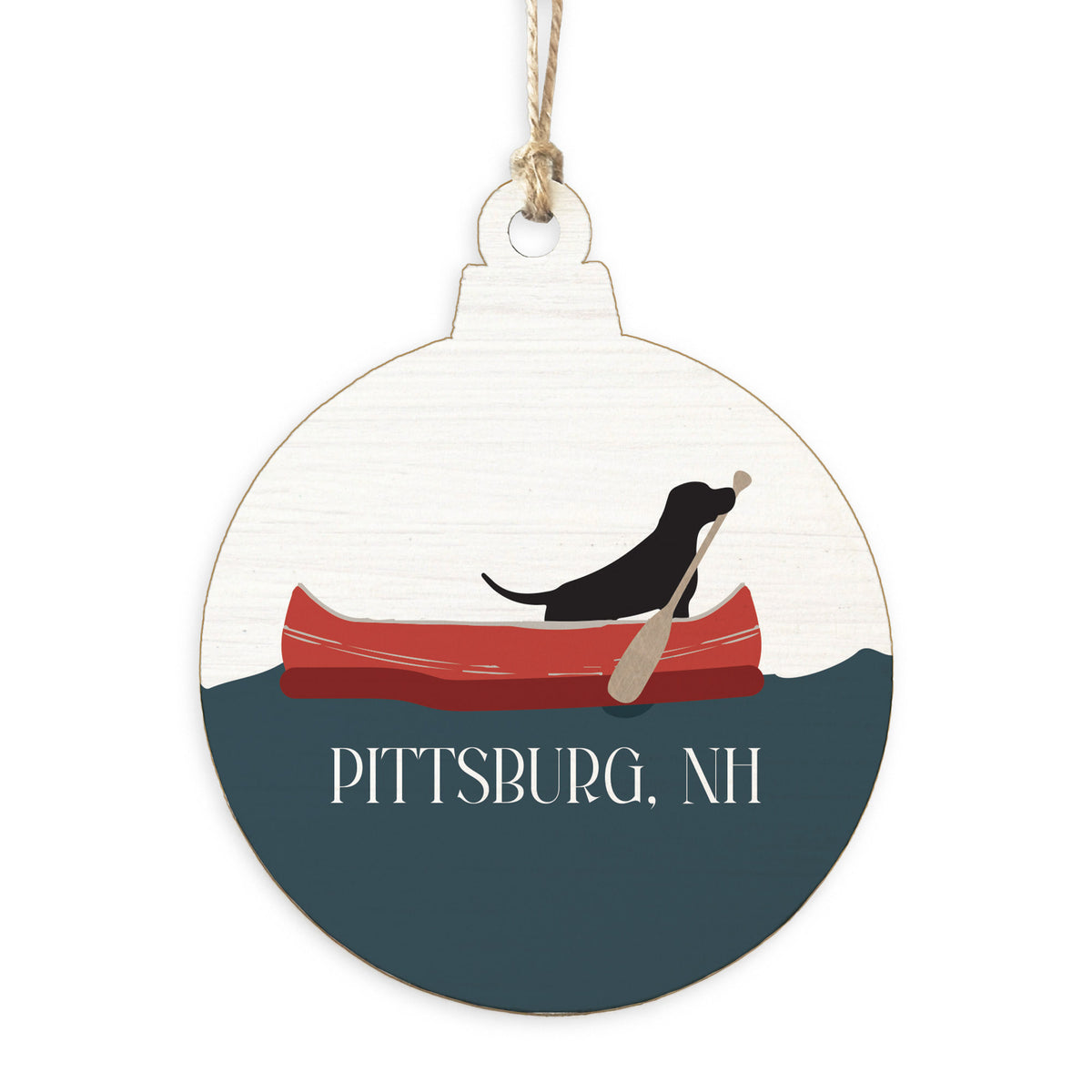 Dog Canoe Personalized Ornament