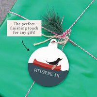Dog Canoe Personalized Ornament