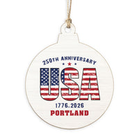 USA 250th Anniversary Personalized Ornament