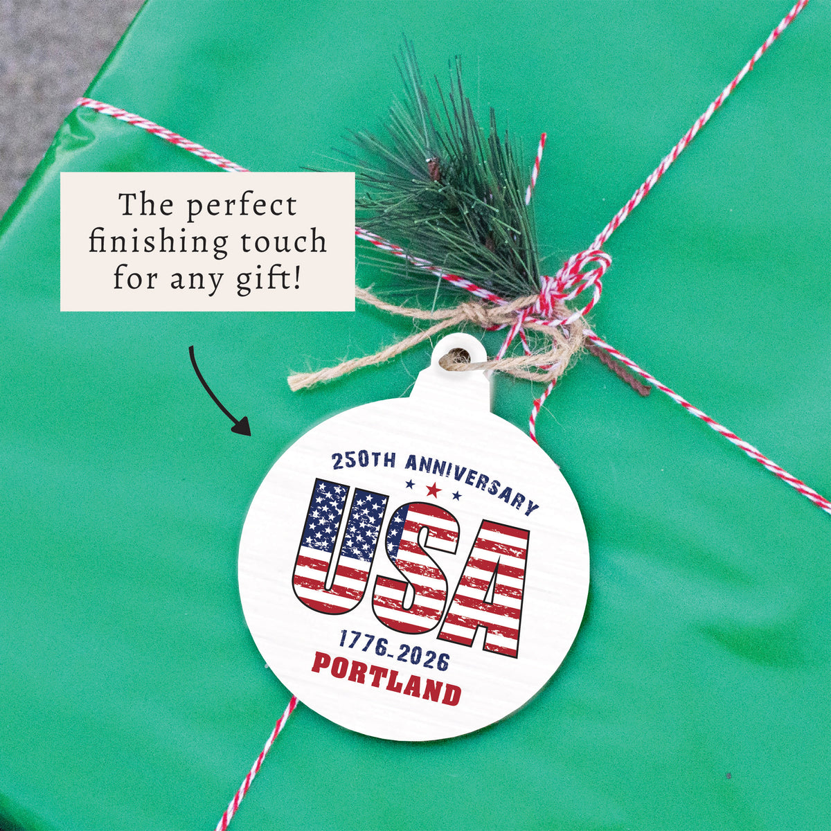 USA 250th Anniversary Personalized Ornament