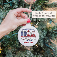 USA 250th Anniversary Personalized Ornament