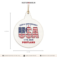 USA 250th Anniversary Personalized Ornament