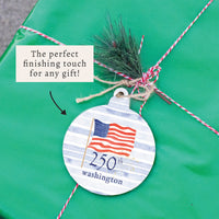 America 250 Flag Personalized Ornament
