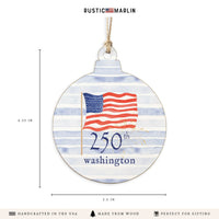 America 250 Flag Personalized Ornament