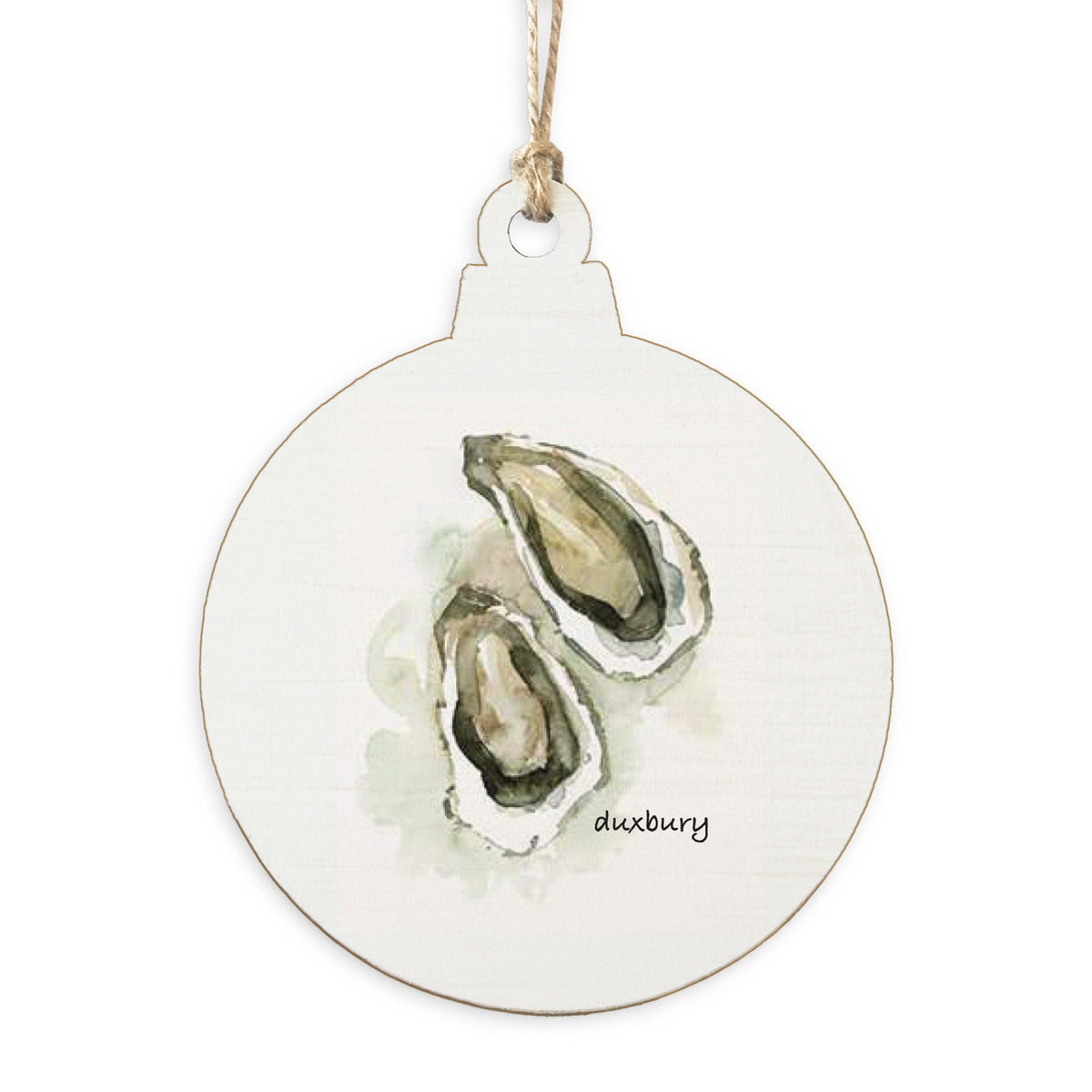 Watercolor Oysters Personalized Ornament