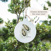 Watercolor Oysters Personalized Ornament