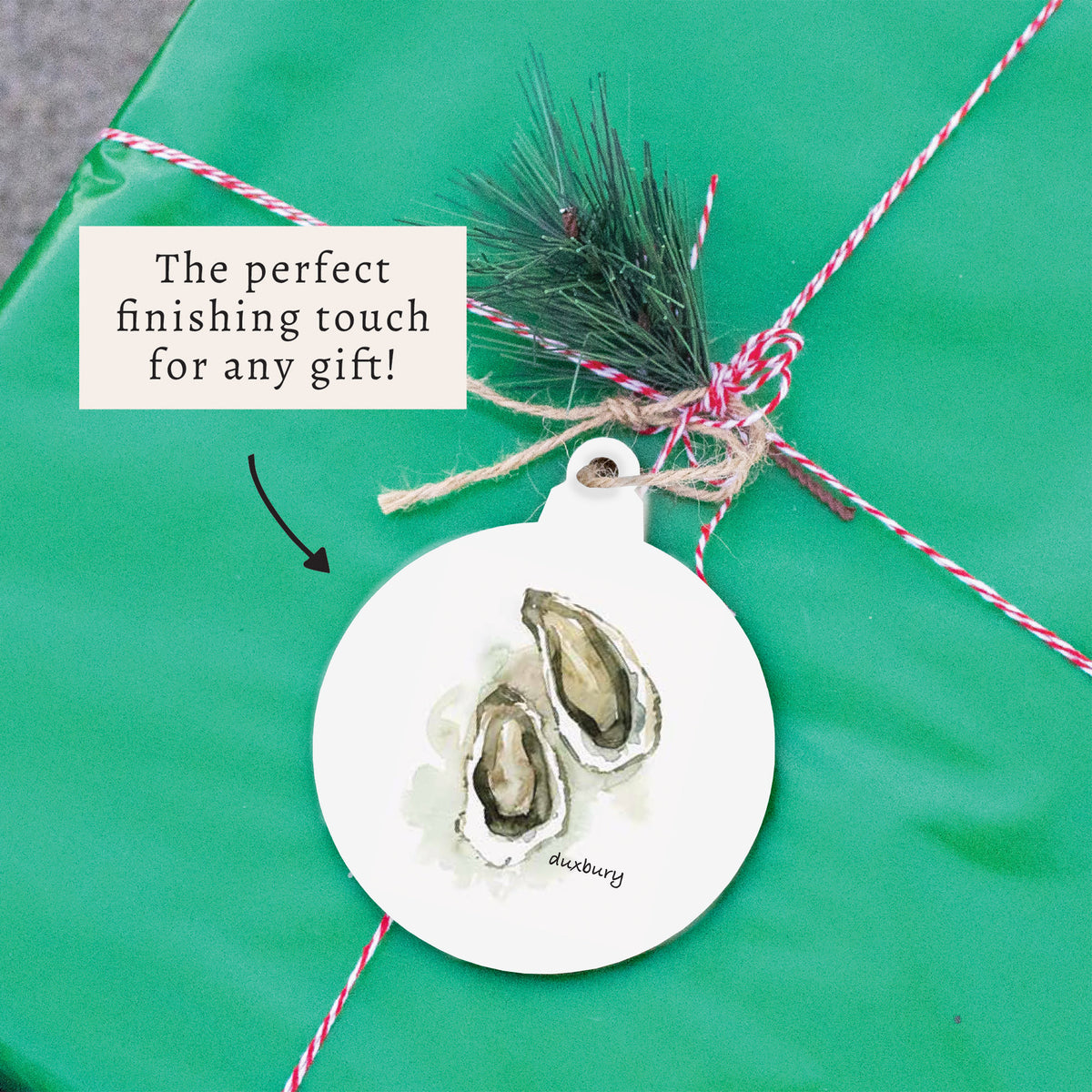 Watercolor Oysters Personalized Ornament