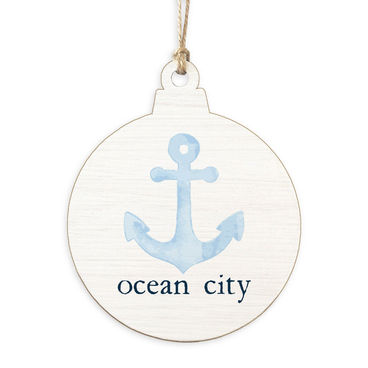 Blue Anchor Personalized Ornament