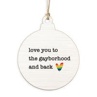 Love You To Rainbow Heart Personalized Ornament