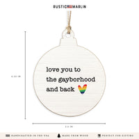 Love You To Rainbow Heart Personalized Ornament