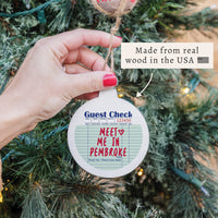 Guest Check Meet Me Personalized Ornament