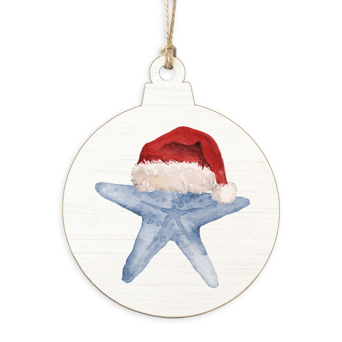Santa Starfish Ornament