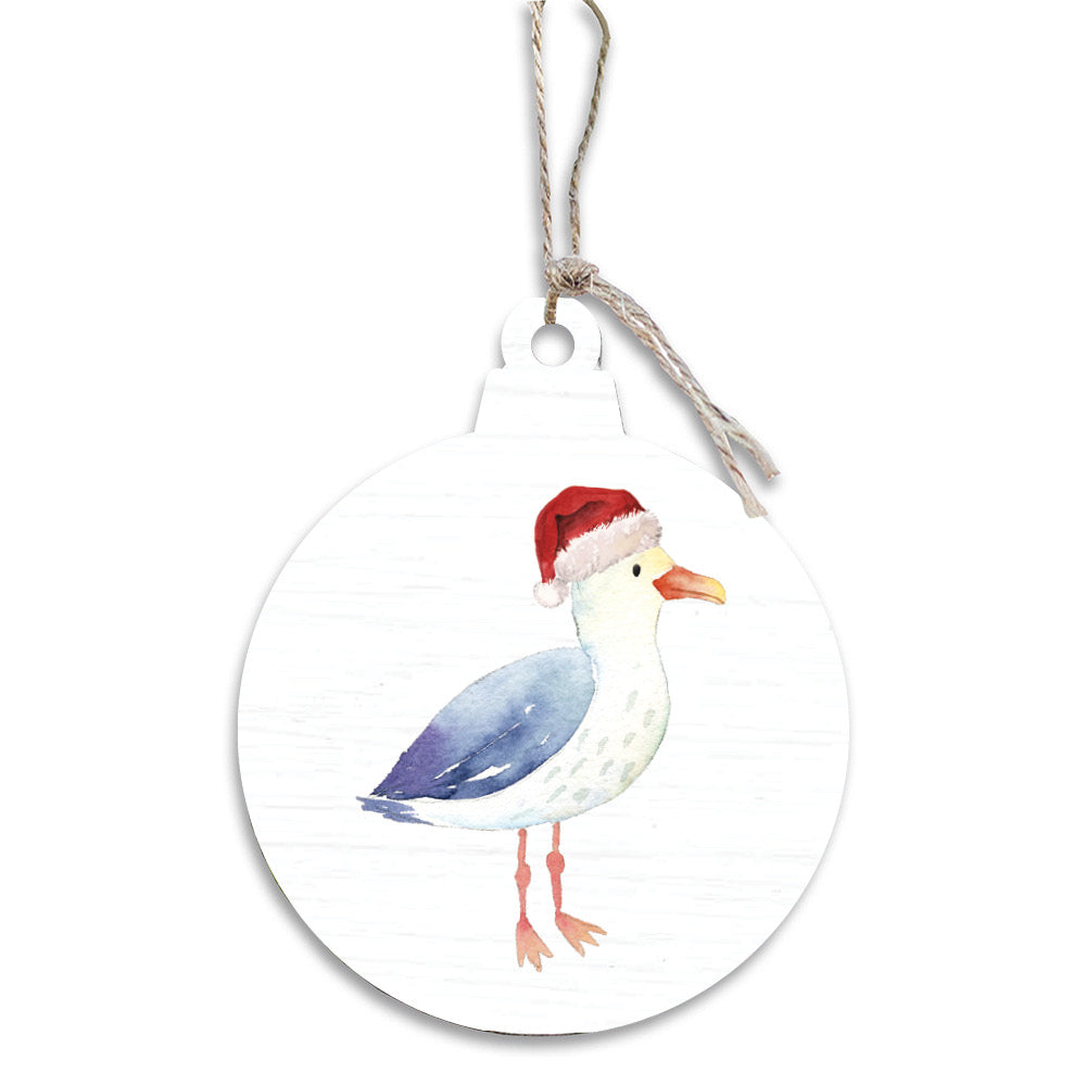 Santa Seagull Ornament