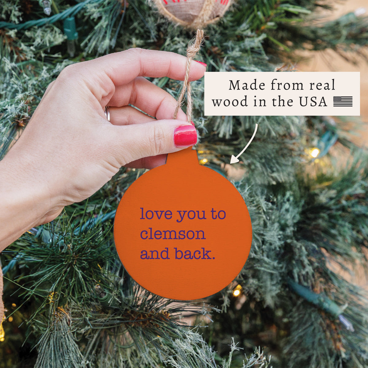 Love You To Clemson Ornament