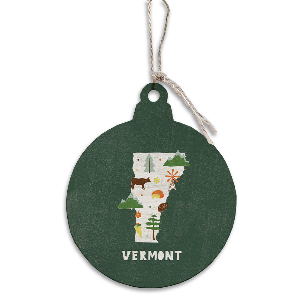 Vermont State Icons Ornament