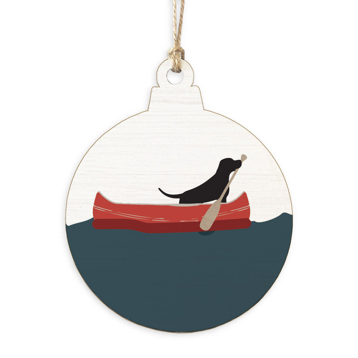 Dog Canoe Ornament