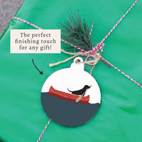 Dog Canoe Ornament