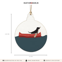 Dog Canoe Ornament