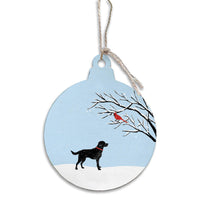 Dog And Cardinal Ornament