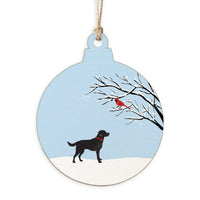 Dog And Cardinal Ornament