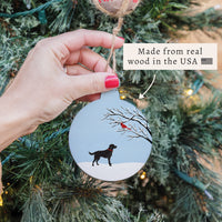 Dog And Cardinal Ornament