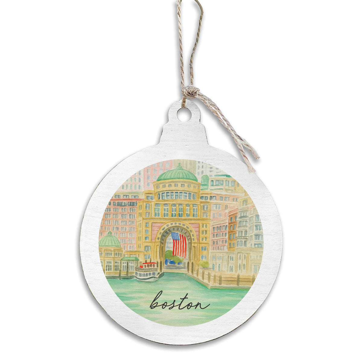 Boston Long Wharf Ornament