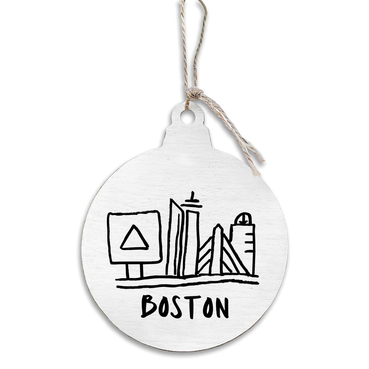 Boston City Outline Ornament