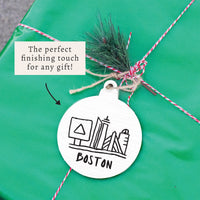 Boston City Outline Ornament
