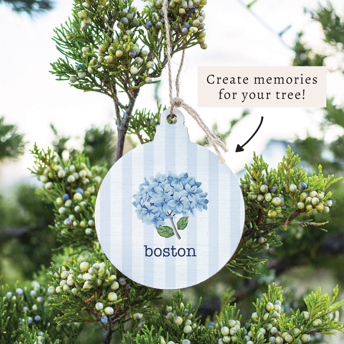 Boston Blooming Hydrangea Ornament