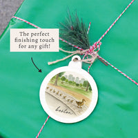 Boston Watercolor Ducklings Ornament