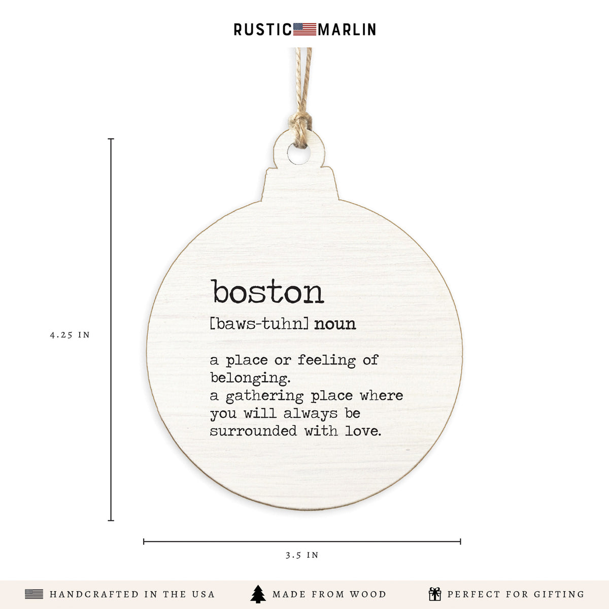 Boston Definition Ornament