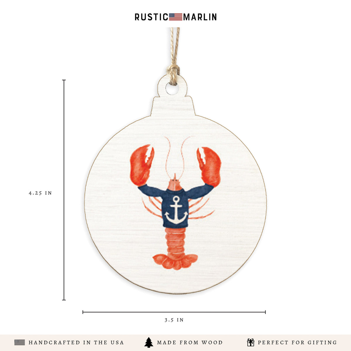 Nautical Lobster Ornament