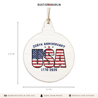 USA 250th Anniversary Ornament