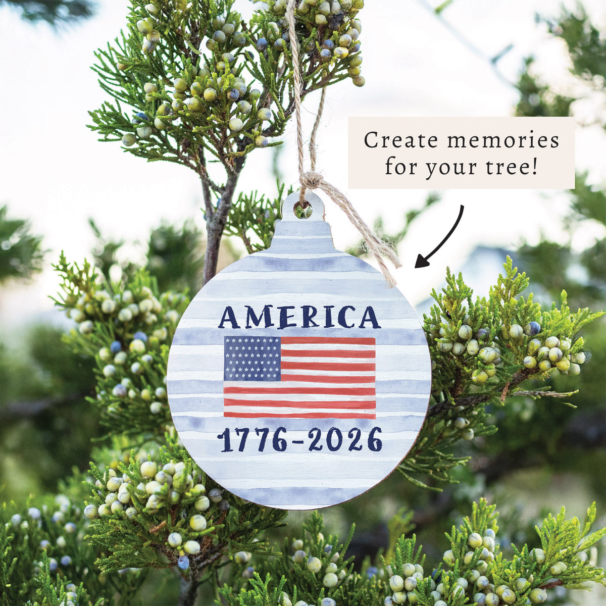 American Flag 1776-2026 Ornament