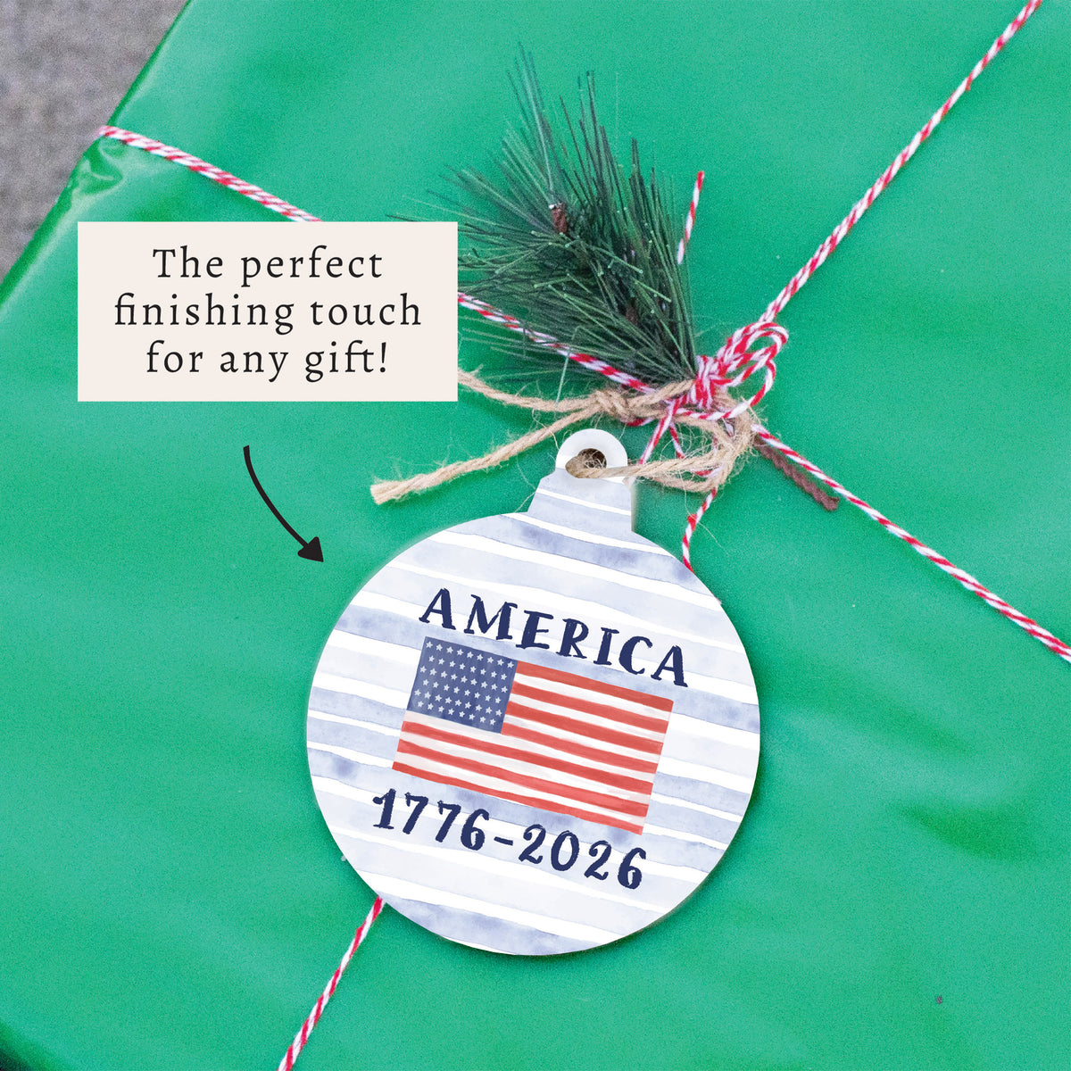 American Flag 1776-2026 Ornament