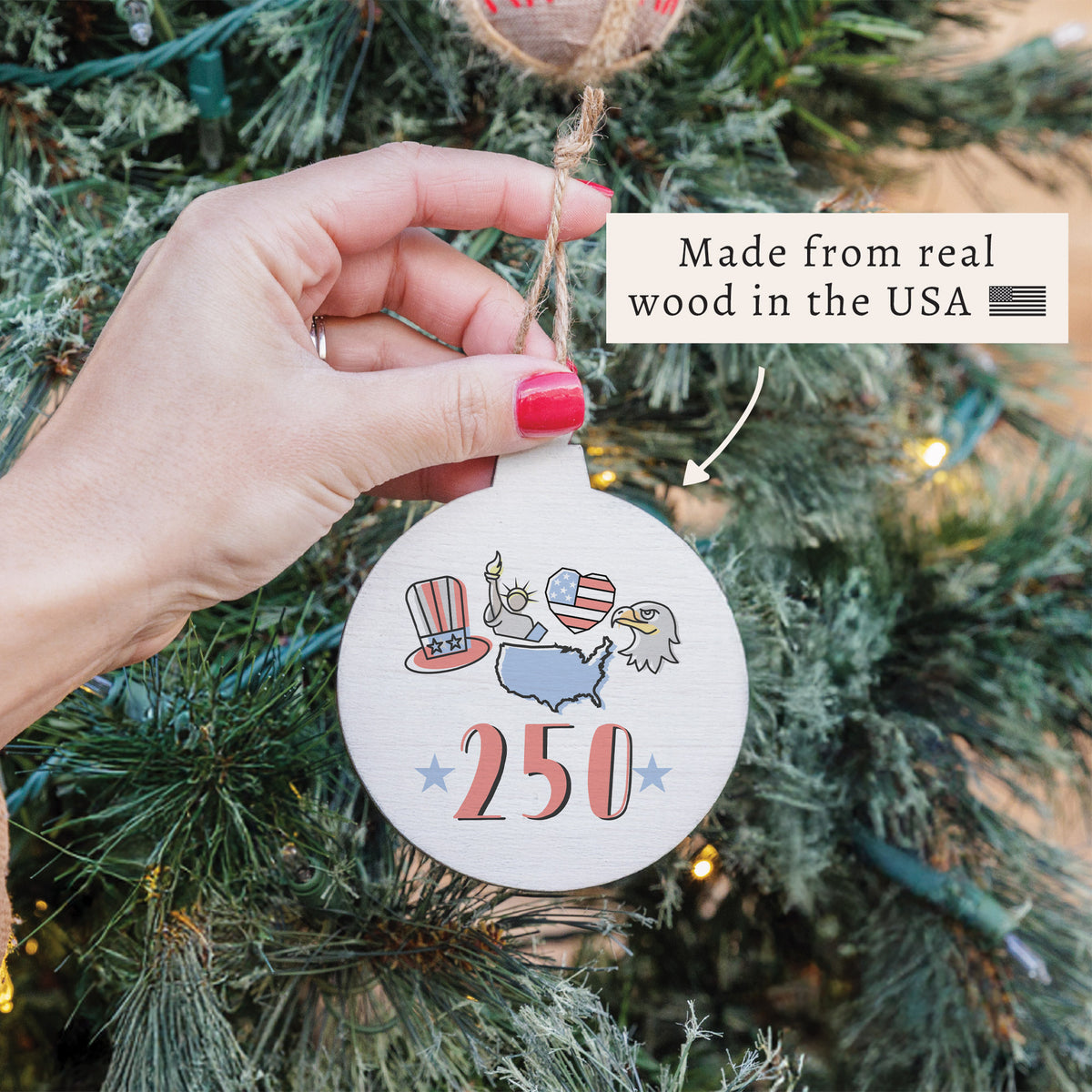 America 250 Icons Ornament