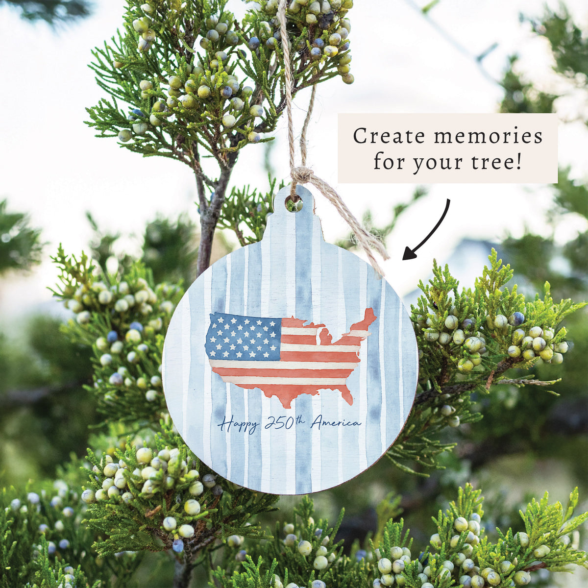 USA Happy 250th America Ornament