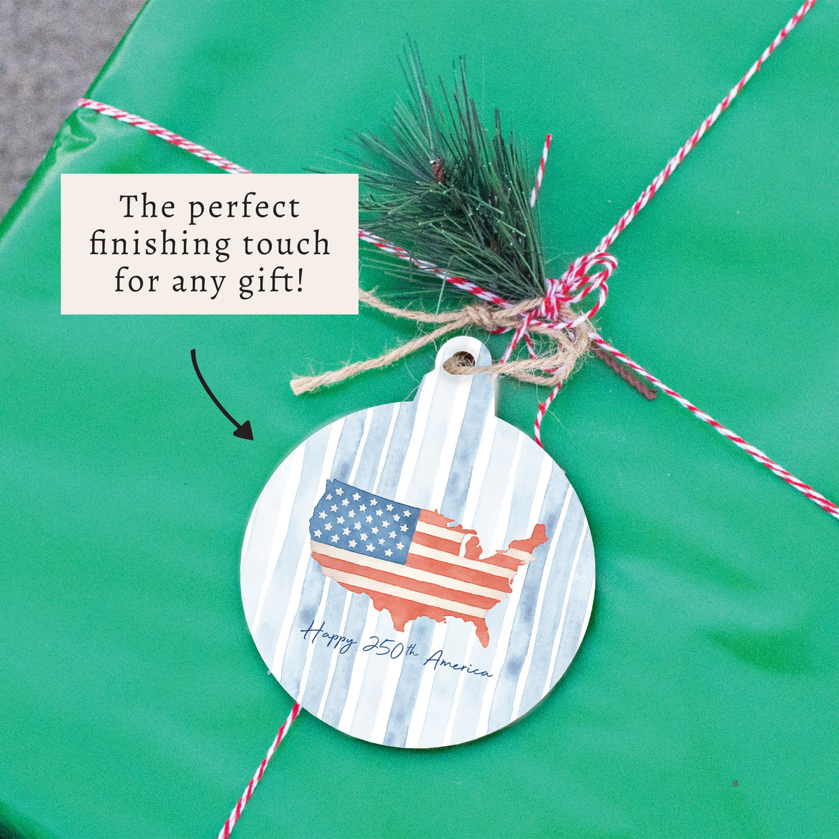 USA Happy 250th America Ornament