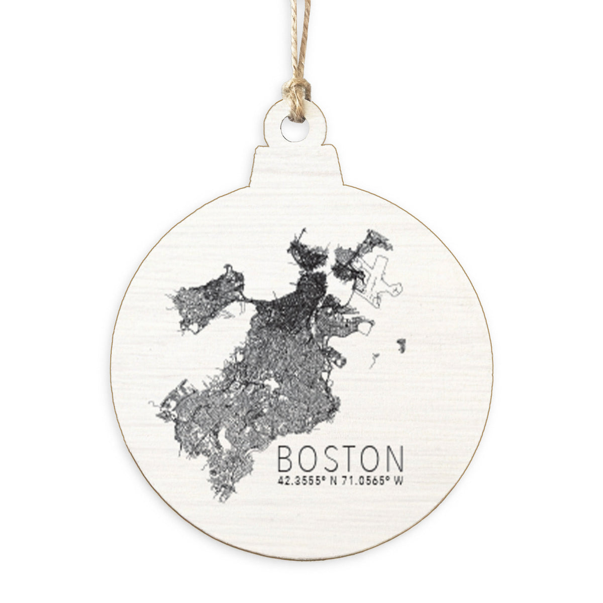 Boston Map Scale Ornament