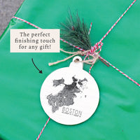 Boston Map Scale Ornament