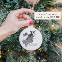 Boston Map Scale Ornament