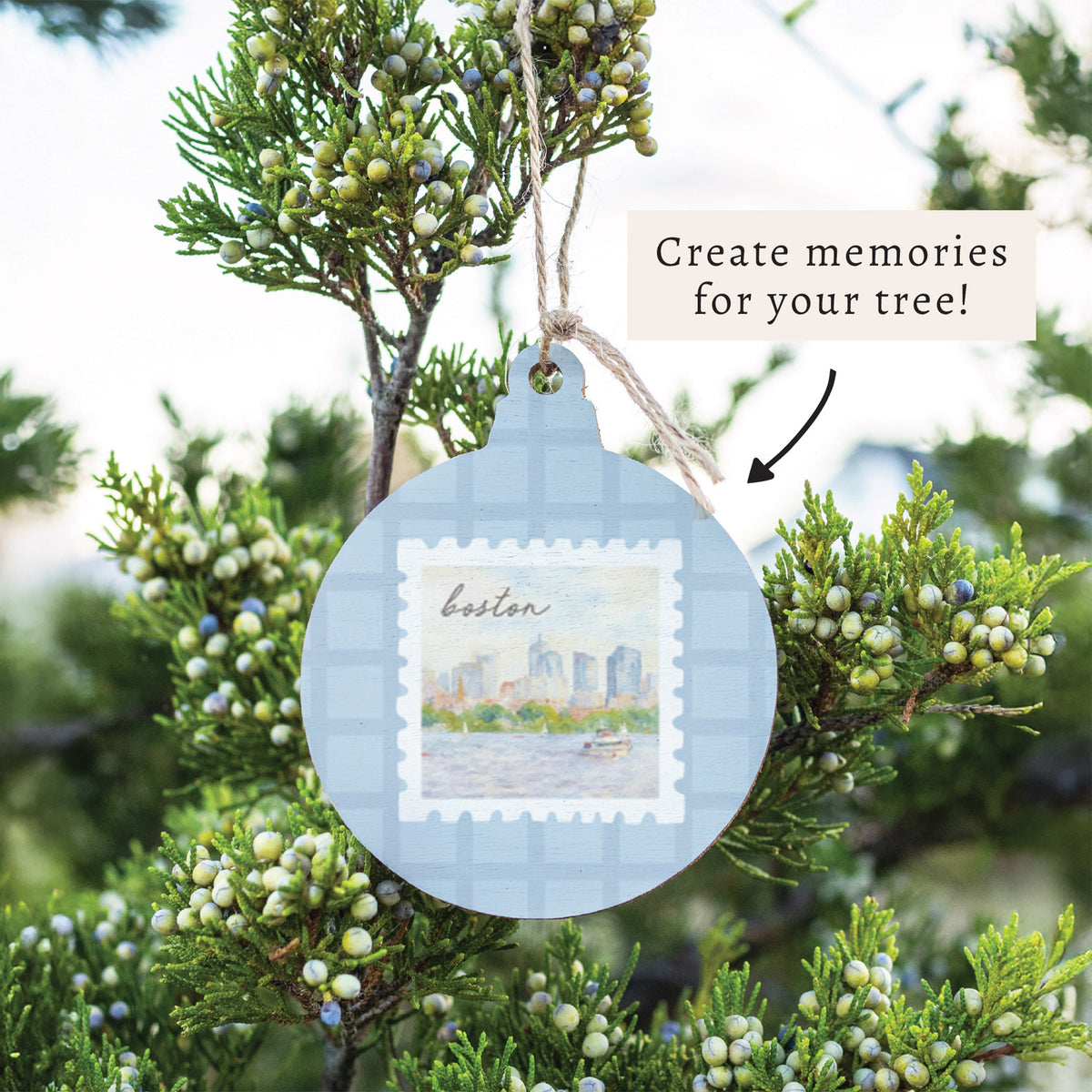 Boston Stamp Ornament