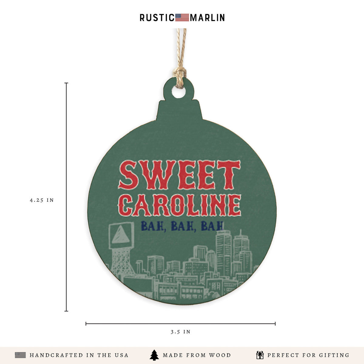 Boston Sweet Caroline Ornament